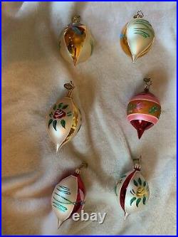 Christopher Radko Fantasia set of 6 ornaments in box Vintage