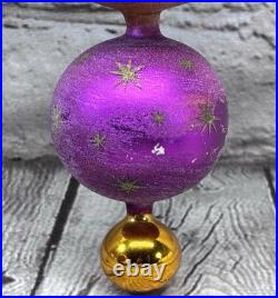 Christopher Radko Galaxy Frost Ornament Rare Triple Ball 10 Inch Christopher Radko Galaxy Frost Ornament Rare Triple Ball 10 Inch