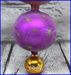 Christopher Radko Galaxy Frost Ornament Rare Triple Ball 10 Inch Christopher Radko Galaxy Frost Ornament Rare Triple Ball 10 Inch