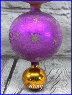 Christopher Radko Galaxy Frost Ornament Rare Triple Ball 10 Inch Christopher Radko Galaxy Frost Ornament Rare Triple Ball 10 Inch