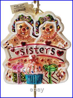 Christopher Radko Ginger Sisters Glass Christmas Ornament 1015214 RARE Poland
