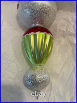Christopher Radko Glass Christmas Ornament ROSE LAMP Drop Ball 90-098-0