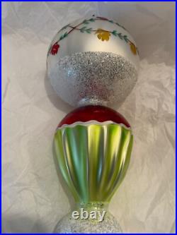 Christopher Radko Glass Christmas Ornament ROSE LAMP Drop Ball 90-098-0