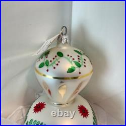 Christopher Radko Glass Christmas Ornament SARABAND Triple Reflector Drop Ball Christopher Radko Glass Christmas Ornament SARABAND Triple Reflector Drop Ball