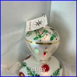 Christopher Radko Glass Christmas Ornament SARABAND Triple Reflector Drop Ball Christopher Radko Glass Christmas Ornament SARABAND Triple Reflector Drop Ball