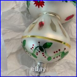 Christopher Radko Glass Christmas Ornament SARABAND Triple Reflector Drop Ball Christopher Radko Glass Christmas Ornament SARABAND Triple Reflector Drop Ball