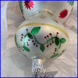 Christopher Radko Glass Christmas Ornament SARABAND Triple Reflector Drop Ball Christopher Radko Glass Christmas Ornament SARABAND Triple Reflector Drop Ball