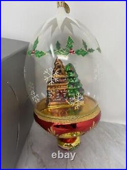 Christopher Radko Glass Christmas Ornament SPLENDID SPRUCE Tree Globe / Dome