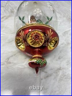 Christopher Radko Glass Christmas Ornament SPLENDID SPRUCE Tree Globe / Dome