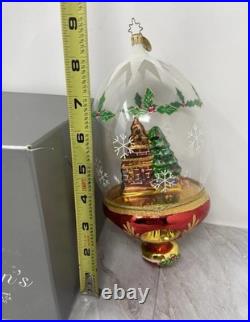 Christopher Radko Glass Christmas OrnamentSPLENDID SPRUCE Tree Globe / Dome
