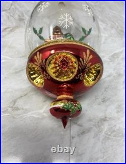 Christopher Radko Glass Christmas OrnamentSPLENDID SPRUCE Tree Globe / Dome