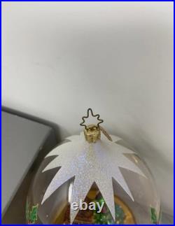 Christopher Radko Glass Christmas OrnamentSPLENDID SPRUCE Tree Globe / Dome