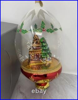 Christopher Radko Glass Christmas OrnamentSPLENDID SPRUCE Tree Globe / Dome