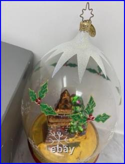 Christopher Radko Glass Christmas OrnamentSPLENDID SPRUCE Tree Globe / Dome