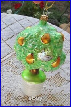 Christopher Radko Glass Ornament Partridge In A Pear Tree 12 Days Of Christmas