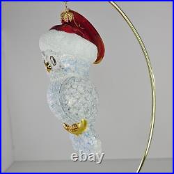 Christopher Radko Glass Owl On Moon Christmas Ornament Hooo Knew Christopher Radko Glass Owl On Moon Christmas Ornament Hooo Knew