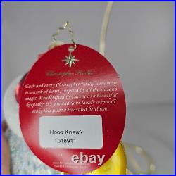 Christopher Radko Glass Owl On Moon Christmas Ornament Hooo Knew Christopher Radko Glass Owl On Moon Christmas Ornament Hooo Knew