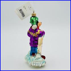 Christopher Radko Goofy Hockey Glass Christmas Ornament 7 Disney Collection