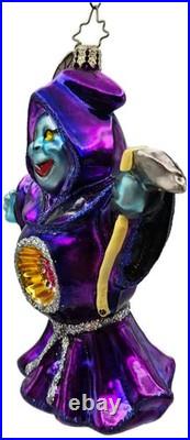 Christopher Radko Grim Grinner Goblin Purple Halloween Christmas Ornament 101190