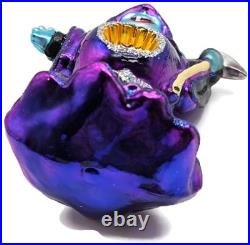 Christopher Radko Grim Grinner Goblin Purple Halloween Christmas Ornament 101190
