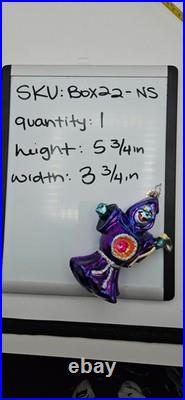 Christopher Radko Grim Grinner Goblin Purple Halloween Christmas Ornament 101190