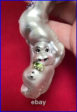 Christopher Radko Halloween Christmas Ornament Spooks In Space Ghosts Moon Glass