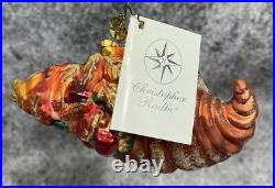 Christopher Radko Harvest Pride Cornucopia Thanksgiving Glass Christmas Ornament