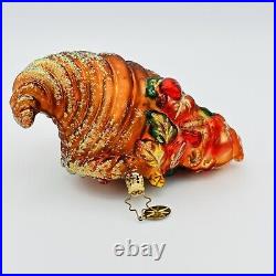 Christopher Radko Harvest Pride Cornucopia Thanksgiving Glass Christmas Ornament