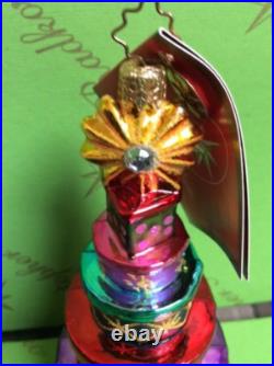 Christopher Radko Holiday Stacked Glass Ornament