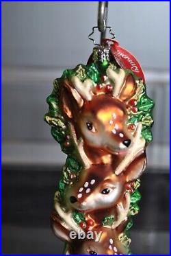 Christopher Radko Holly Deer Christmas Ornament 20th Anniversary