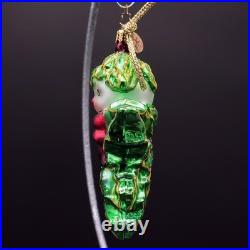 Christopher Radko Holly Jean Blown Glass Ornament Candy Cane Holiday Decor