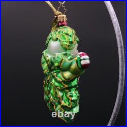 Christopher Radko Holly Jean Blown Glass Ornament Candy Cane Holiday Decor