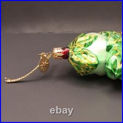 Christopher Radko Holly Jean Blown Glass Ornament Candy Cane Holiday Decor