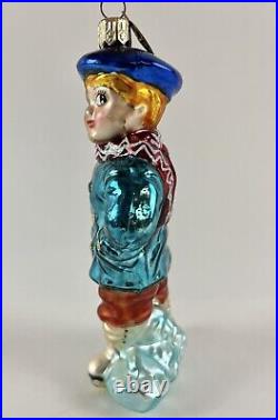 Christopher Radko Ice Capades Boy In Blue Ice Skating Glass Christmas Ornament