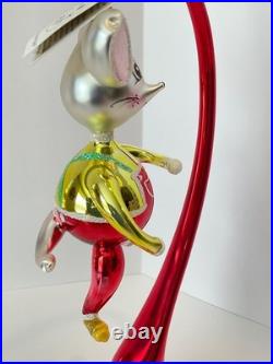 Christopher Radko Italian Glass Christmas Ornament TOPO Mouse 94-318-0