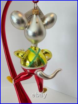 Christopher Radko Italian Glass Christmas Ornament TOPO Mouse 94-318-0
