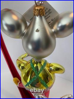 Christopher Radko Italian Glass Christmas Ornament TOPO Mouse 94-318-0