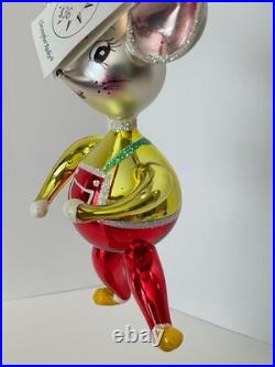 Christopher Radko Italian Glass Christmas Ornament TOPO Mouse 94-318-0