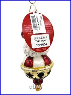 Christopher Radko Jingle All the Way Santa Claus Star Christmas Ornament 1021004