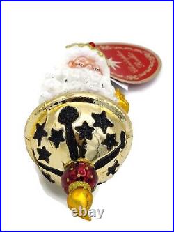 Christopher Radko Jingle All the Way Santa Claus Star Christmas Ornament 1021004