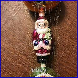 Christopher Radko Large 13 Santa Holding A Christmas Tree Ornament Rare