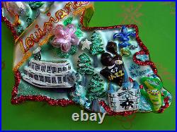 Christopher Radko Louisiana Pelican State Glass Ornament