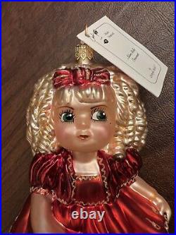 Christopher Radko Marie Osmond Adora Belle Christmas Doll Blown Glass Ornament