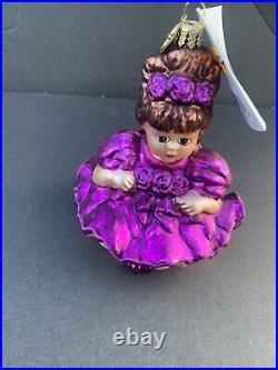 Christopher Radko Marie Osmond Amaya Doll Blown Glass Christmas Ornament 5 1/4'