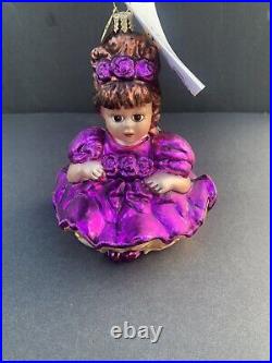 Christopher Radko Marie Osmond Amaya Doll Blown Glass Christmas Ornament 5 1/4'