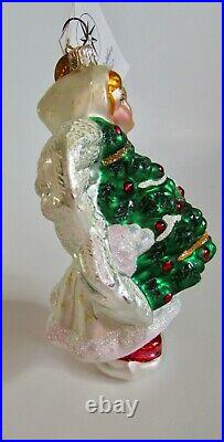 Christopher Radko Mercury Glass SNOW ANGEL 7 Christmas Ornament NWT