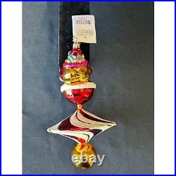 Christopher Radko Mint Swirl Santa Ornament Christmas Decor 9 RARE