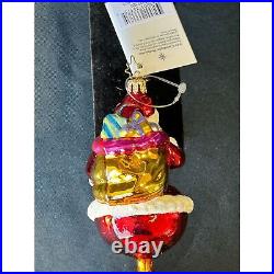 Christopher Radko Mint Swirl Santa Ornament Christmas Decor 9 RARE