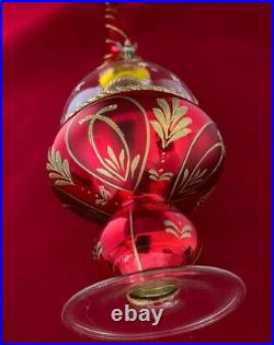 Christopher Radko Mouth Glass Ornament Italian, 2003 OH HOLY NIGHT Finial. NWT