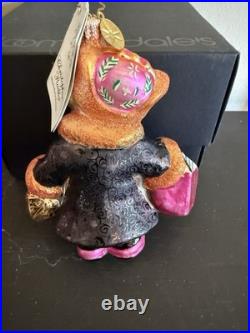 Christopher Radko Muffy 5th Ave Bear Hand Painted Glass